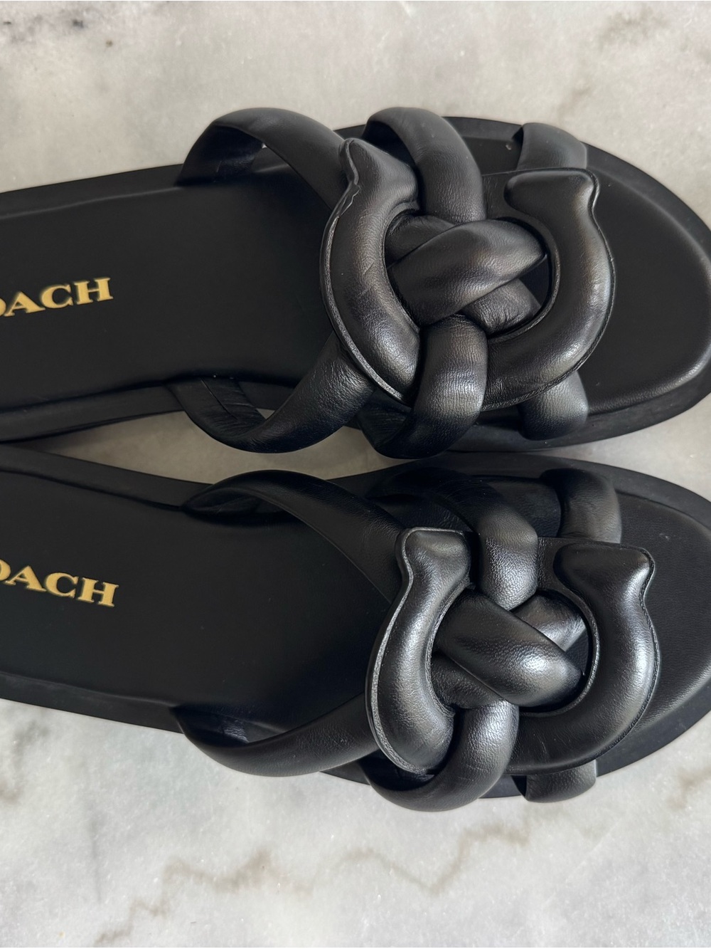 Coach Georgie leather sandals - Picture 4 of 7